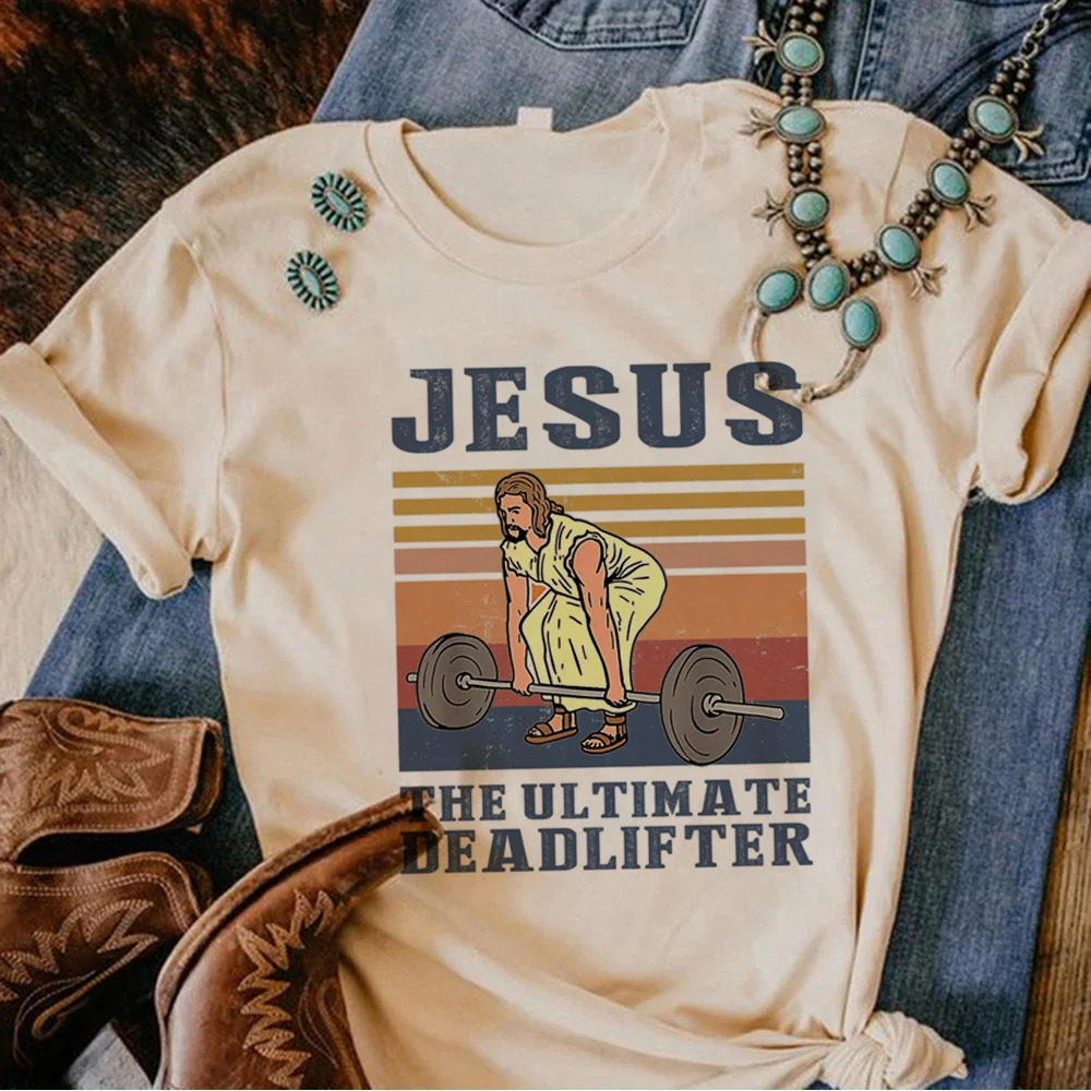 Тениска с Исус, женска тениска с японския аниме, дамски градинска дрехи с комиксами