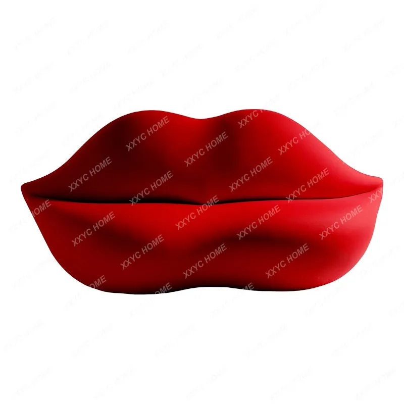Червени Устни Спалня Двойна Стол Hot Lips е един Малък Апартамент от Хол Мързелив Текстилен диван
