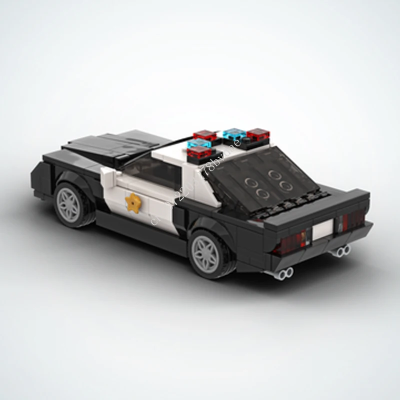 358 БР. MOC Speed Champions Highway Patrol Полицейска кола Модел градивните елементи на Технологични Тухли САМ Творческа Монтаж на Детска Играчка За Подарък