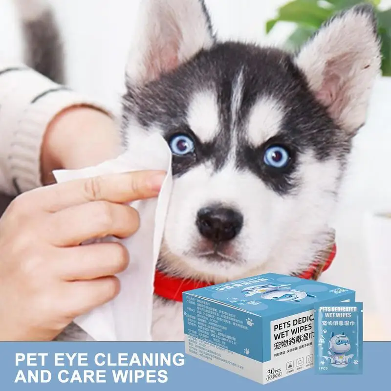 Кърпички За Очи на Кучето Средство За Почистване на Очите на Кучето Кърпички За домашни любимци Запечатан Контейнер Премахва Миризмата на Мека Формула За Кърпички За Дупето Капачки Кърпички За Ушите на Кучета Мръсни Лапи