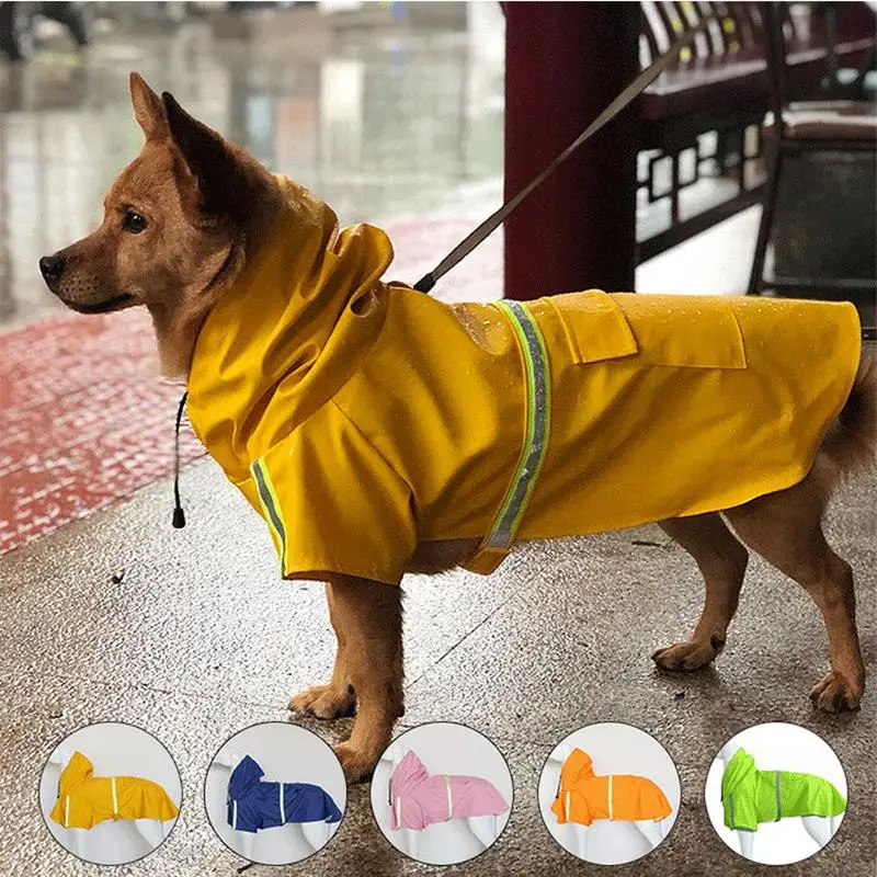 S-5XL, Дъждобрани за домашни любимци, малки кучета, Отразяваща дъждобран за малко по-големи кучета, водоустойчив яке, Модни градинска дишаща облекло за кутрета
