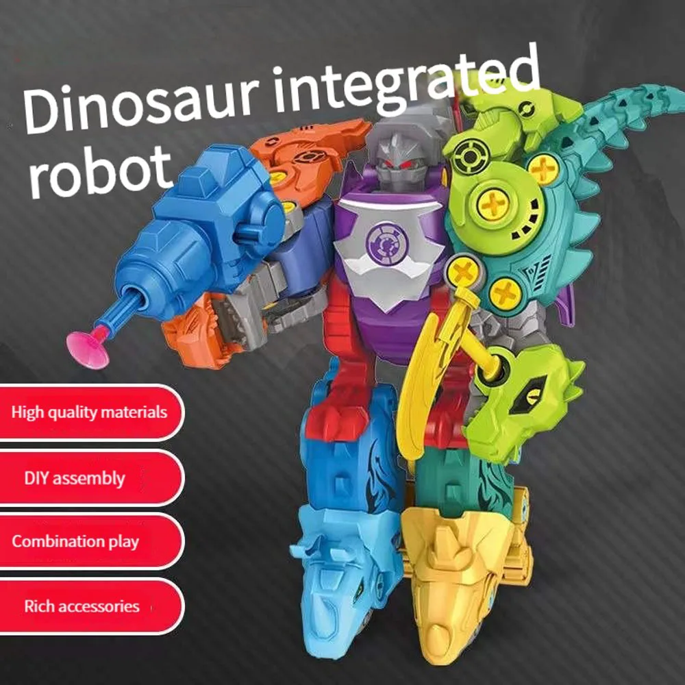 Направи си САМ Детски конструктори Динозавър 5 В 1 в събирането, играчки, Тухлена Отвертка, Динозавър, Демонтаж, Модел на робот, играчки за деца